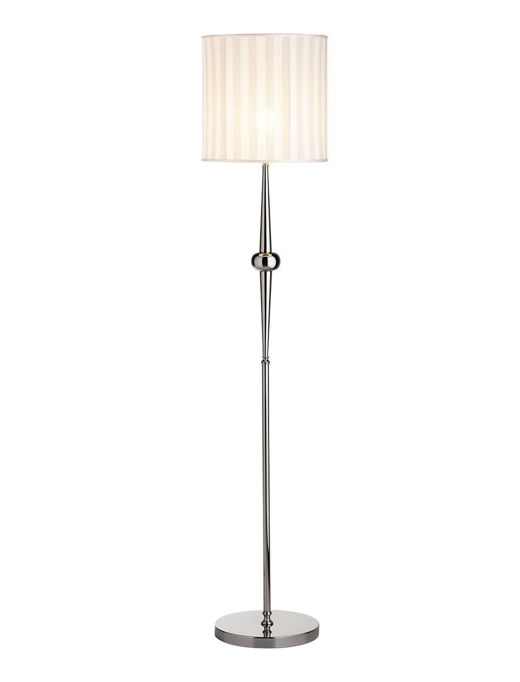 Lampadaire élégant avec abat-jour rayé
