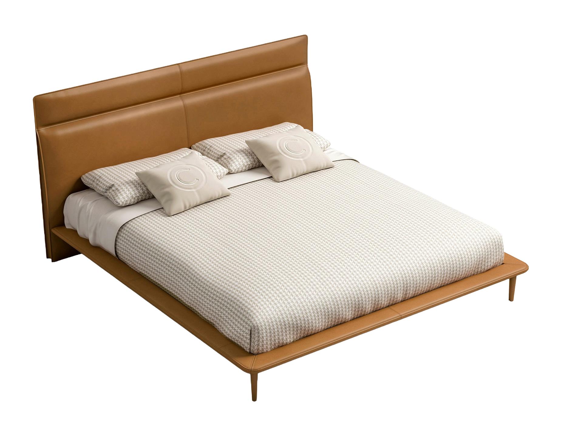 Modern lederen bed | Matrasmaat: 200 × 200 cm Modern lederen bed | Matrasmaat: 200 × 200 cm