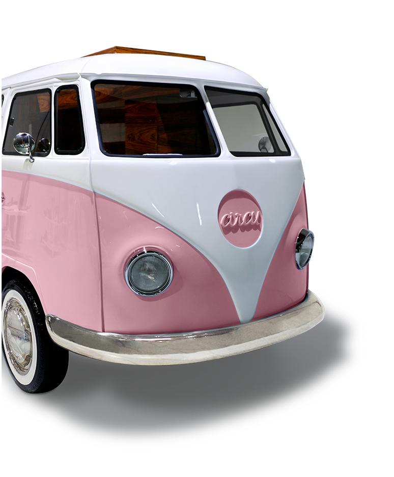 Ensemble de lit caravane Voyageur rose