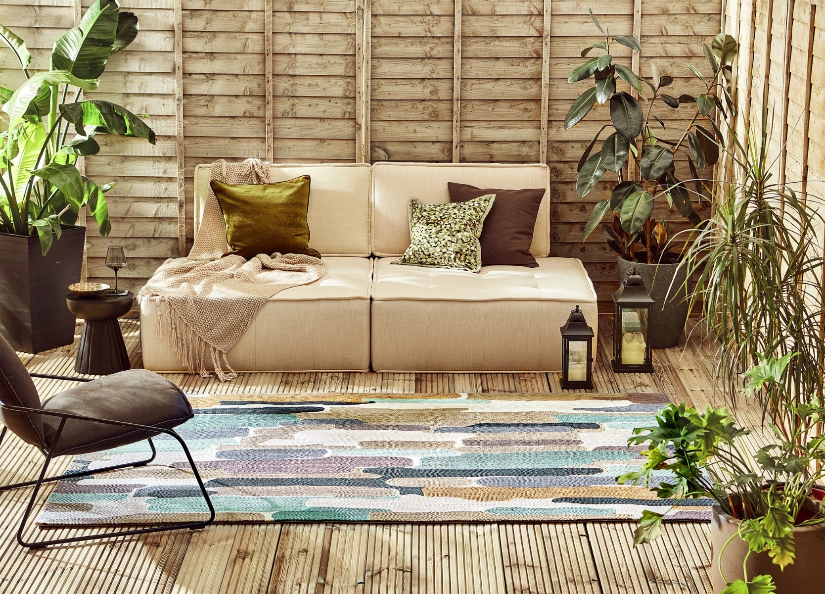 Trattino zeeglas outdoor tapijt | Maat: 140 × 200 cm
