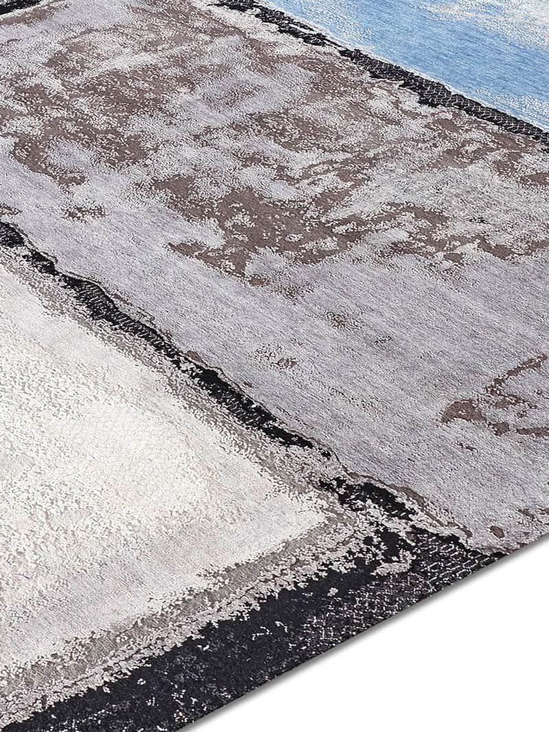 Tapis tissé main Light Blue silver | Taille: 365 × 457 cm