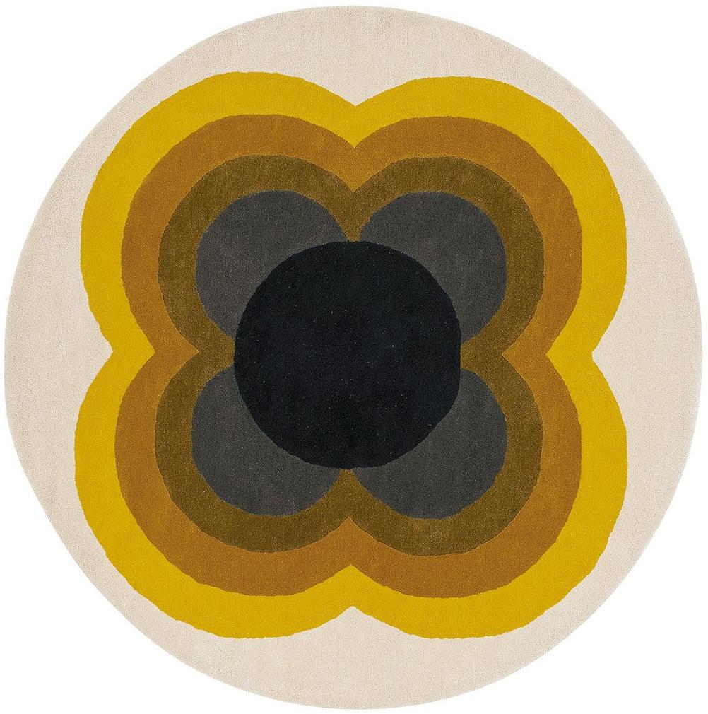 Sunflower geel rond tapijt | Maat: Ø 200 cm