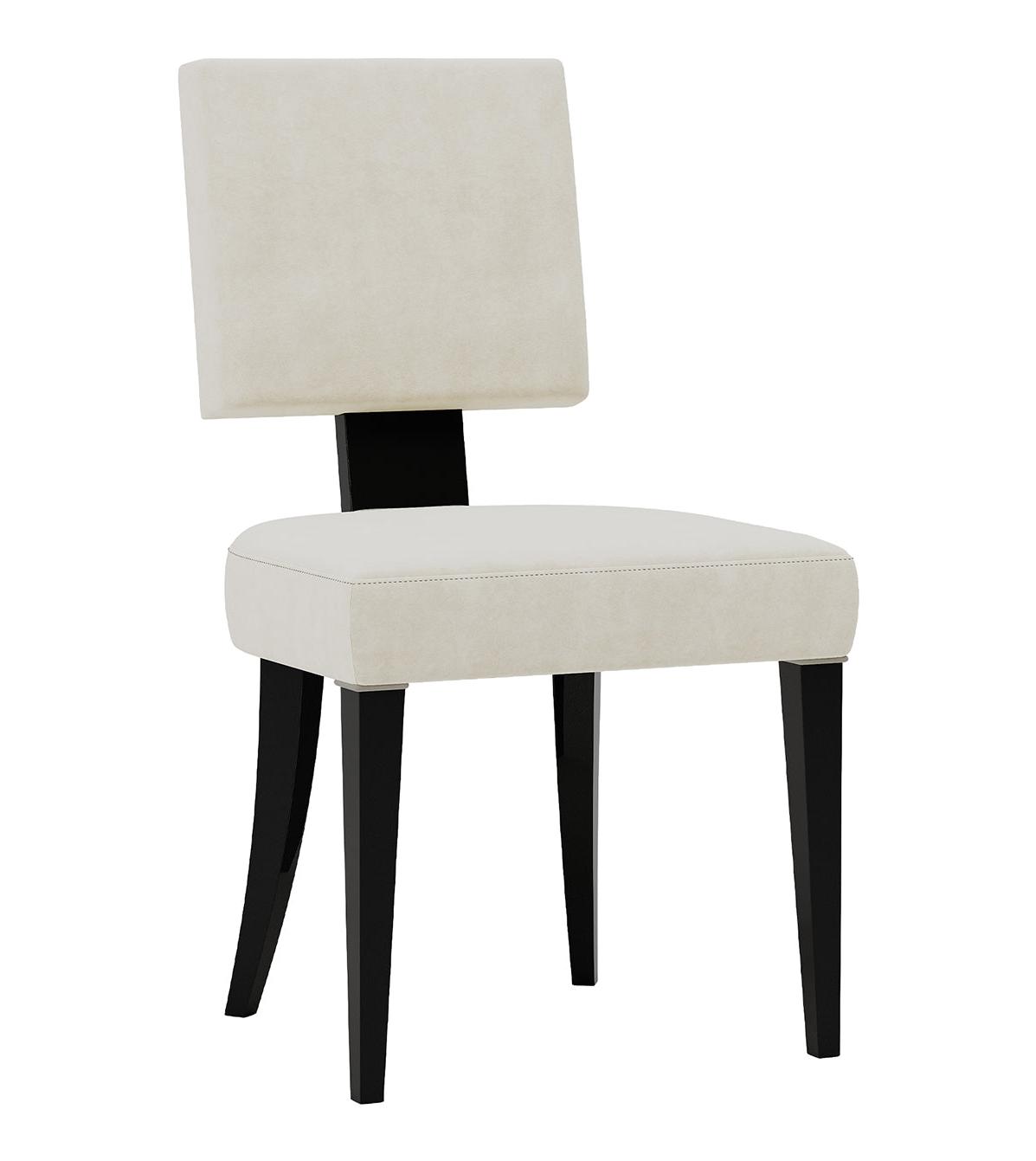 Tweekleurige houten stoel