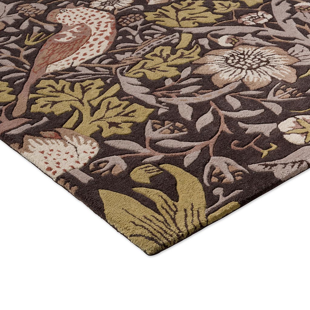 Tapis Strawberry Thief Grape artisanal | Taille: 170 × 240 cm