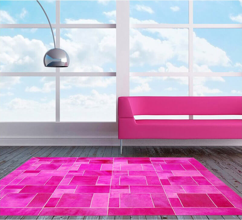 Tapis en peau de vache Puzzle | Taille: 140 × 180 cm