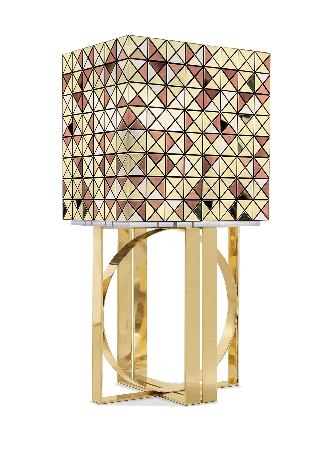 Armoire Mosaic à accents dorés