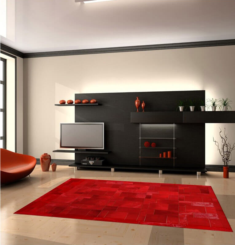 Tapis en peau de vache Puzzle | Taille: 140 × 180 cm
