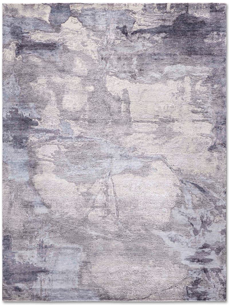 Tapis noué à la main gris clair | Taille: 365 × 457 cm