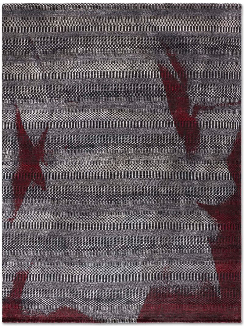 Tapis noué à la main Red Wood