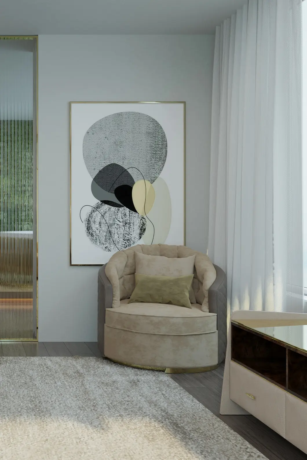 Fauteuil pivotant de luxe - 1