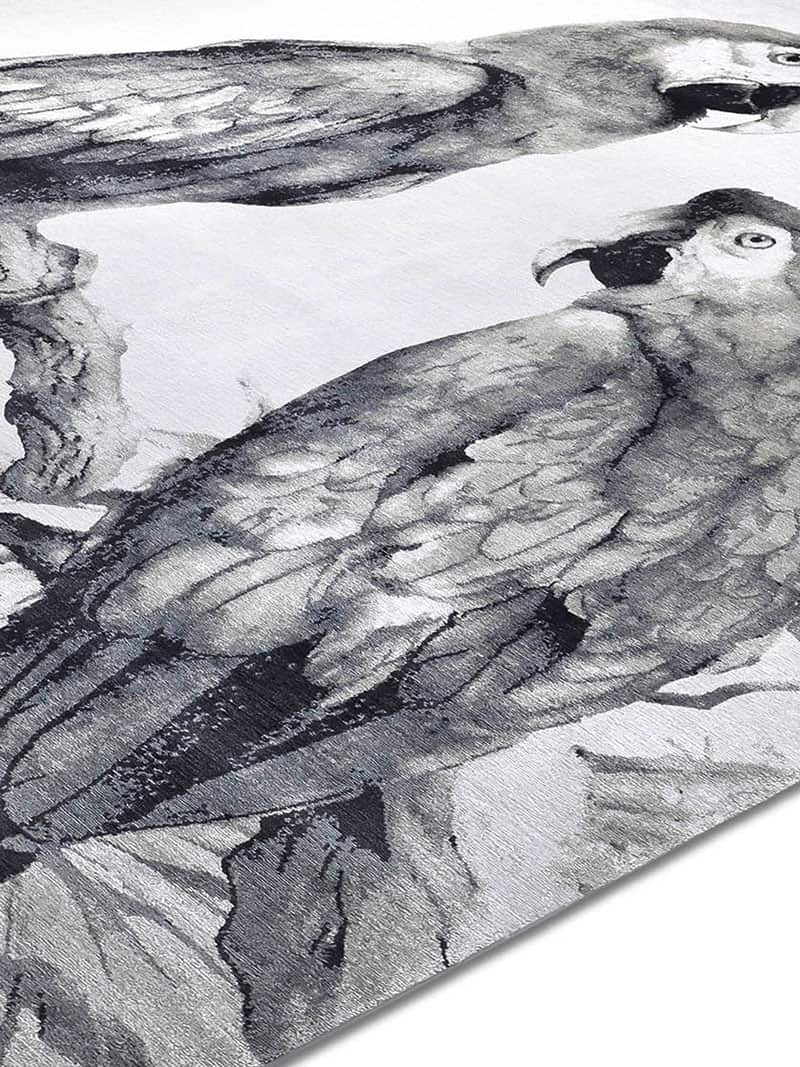 Tapis tissé main Two Parrots