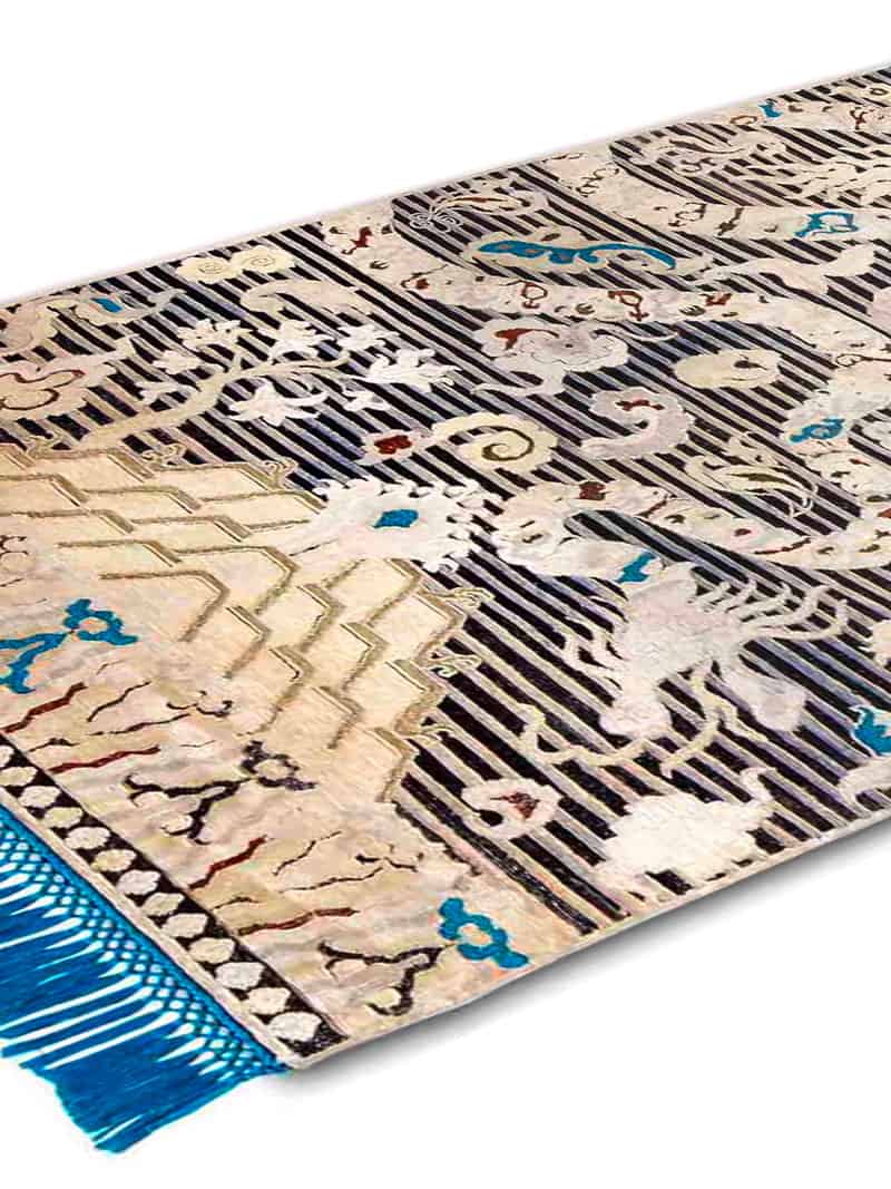 Dragon handgeknoopt tapijt | Maat: 92 × 274 cm