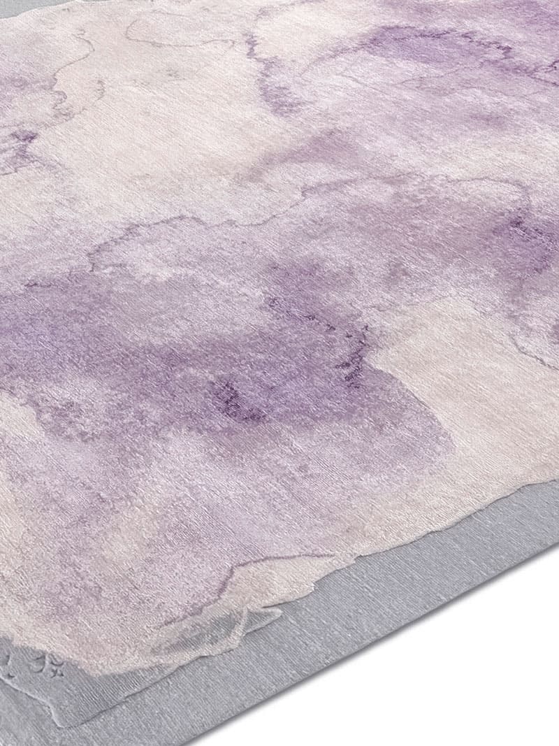 Tapis de luxe noué à la main Mono violet