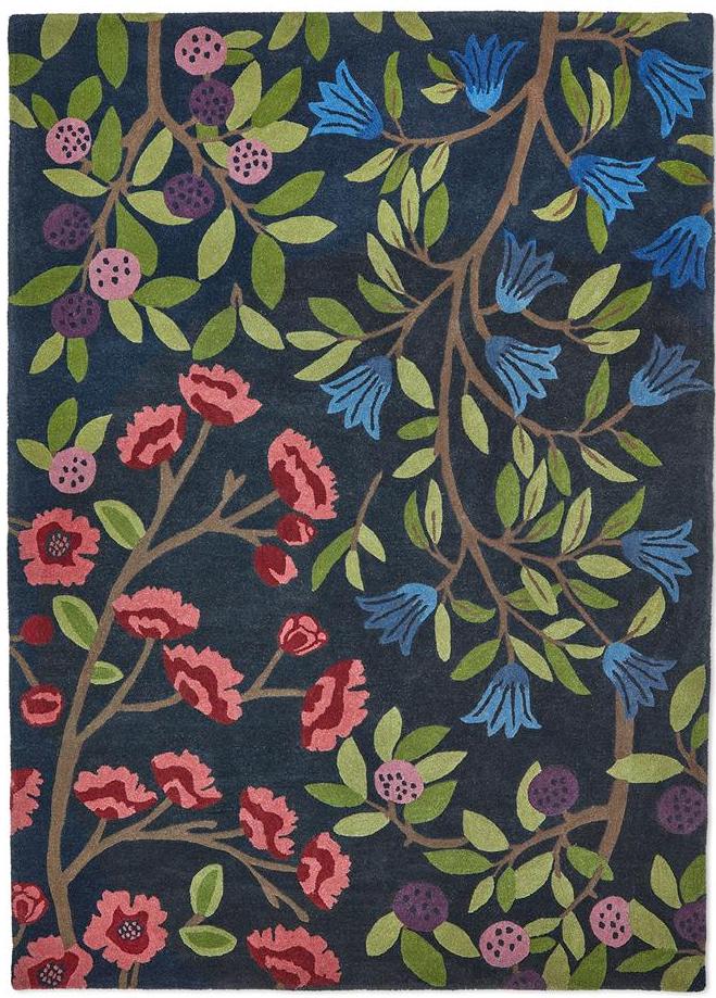 Tapis Foraging indigo | Taille: 140 × 200 cm