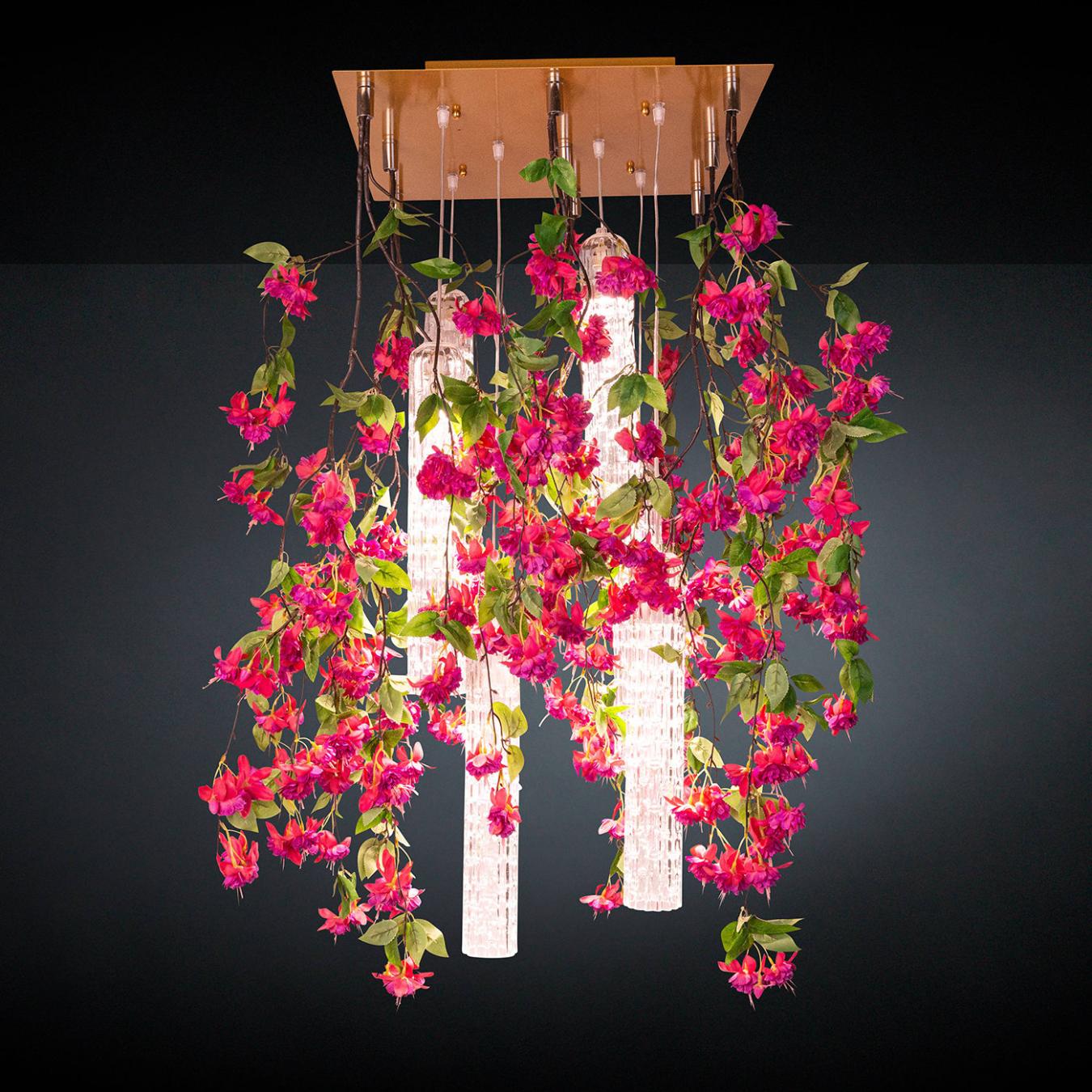 Lustre carré Pink Cascade