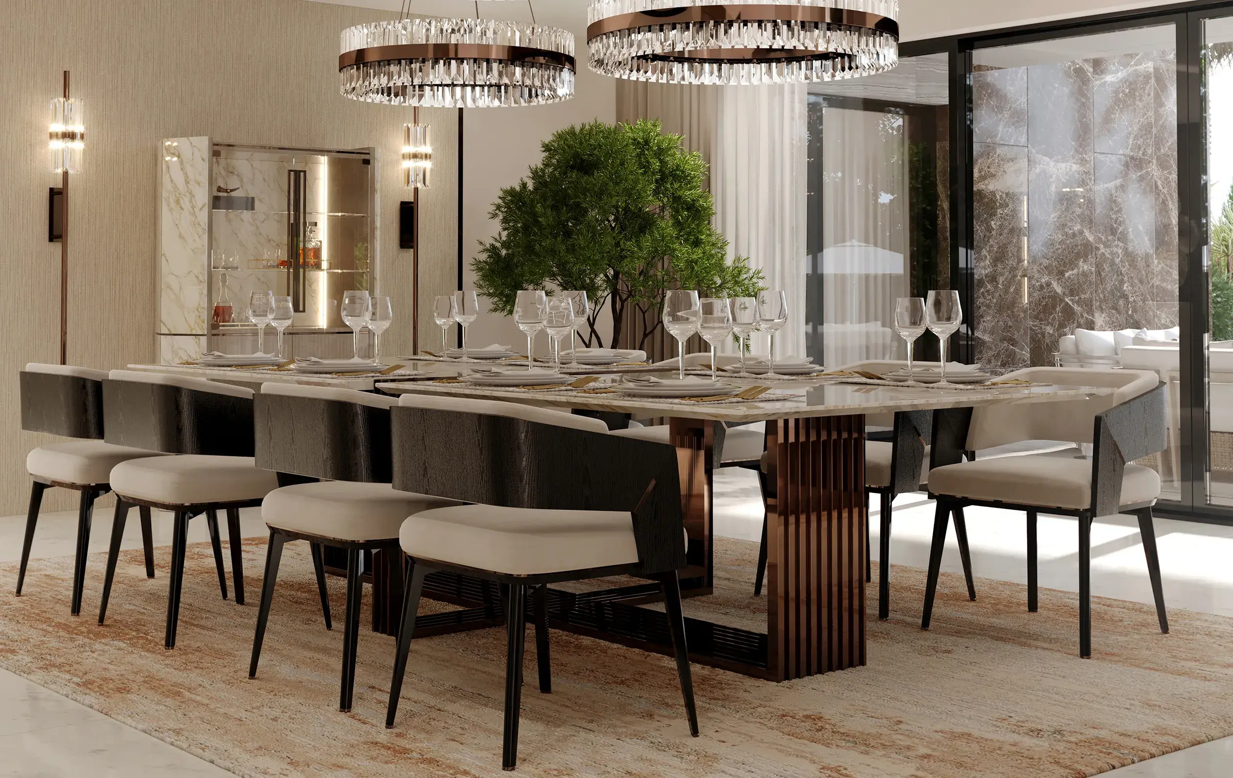 Grande table à manger Whirlwind XL - 1
