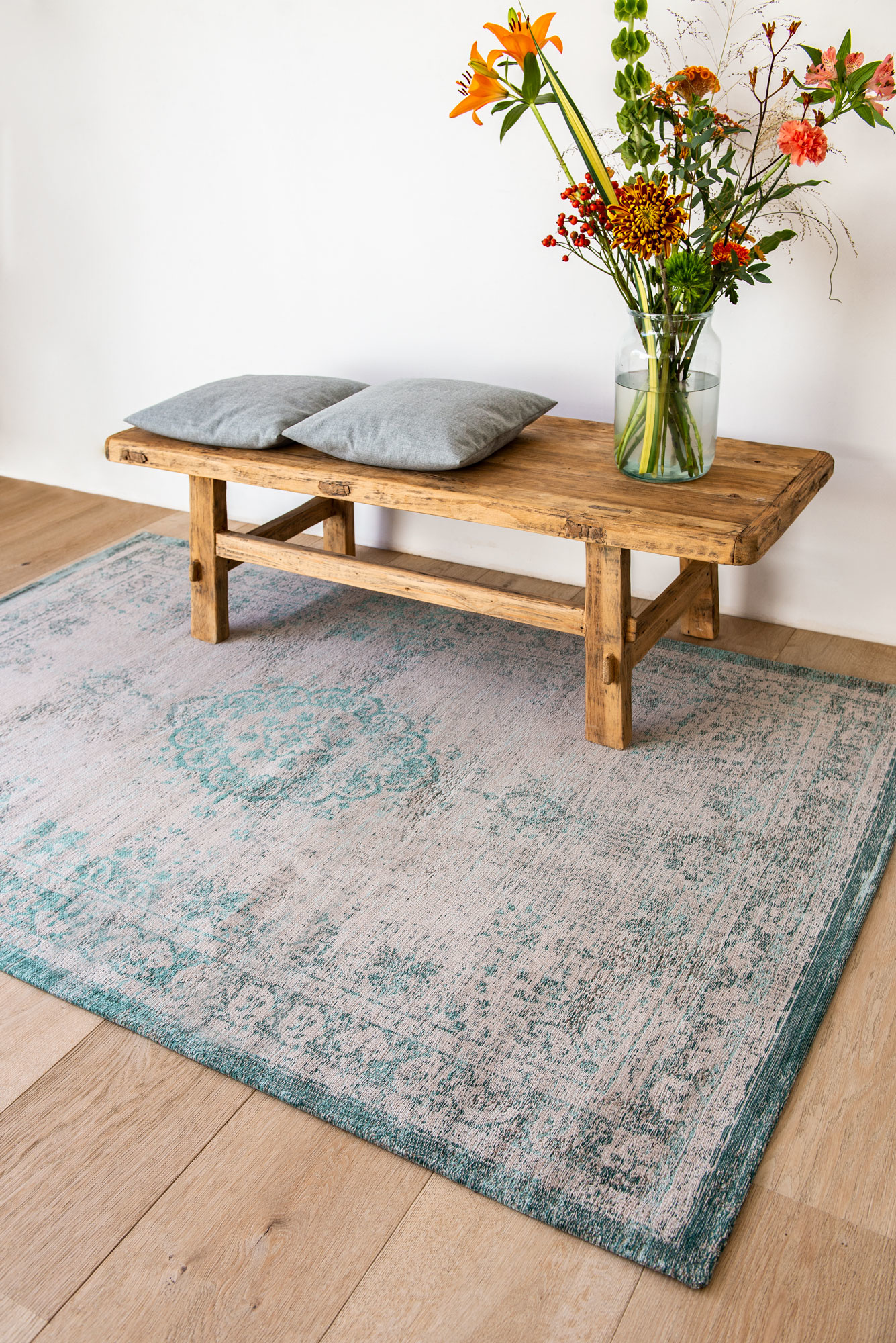 Vintage Style Blue Night tapijt | Maat: 80 × 150 cm