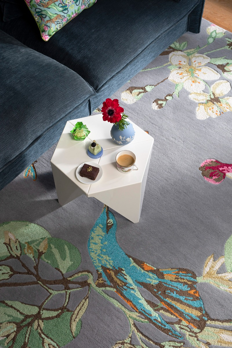 Hummingbird grijs tapijt | Maat: 120 × 180 cm