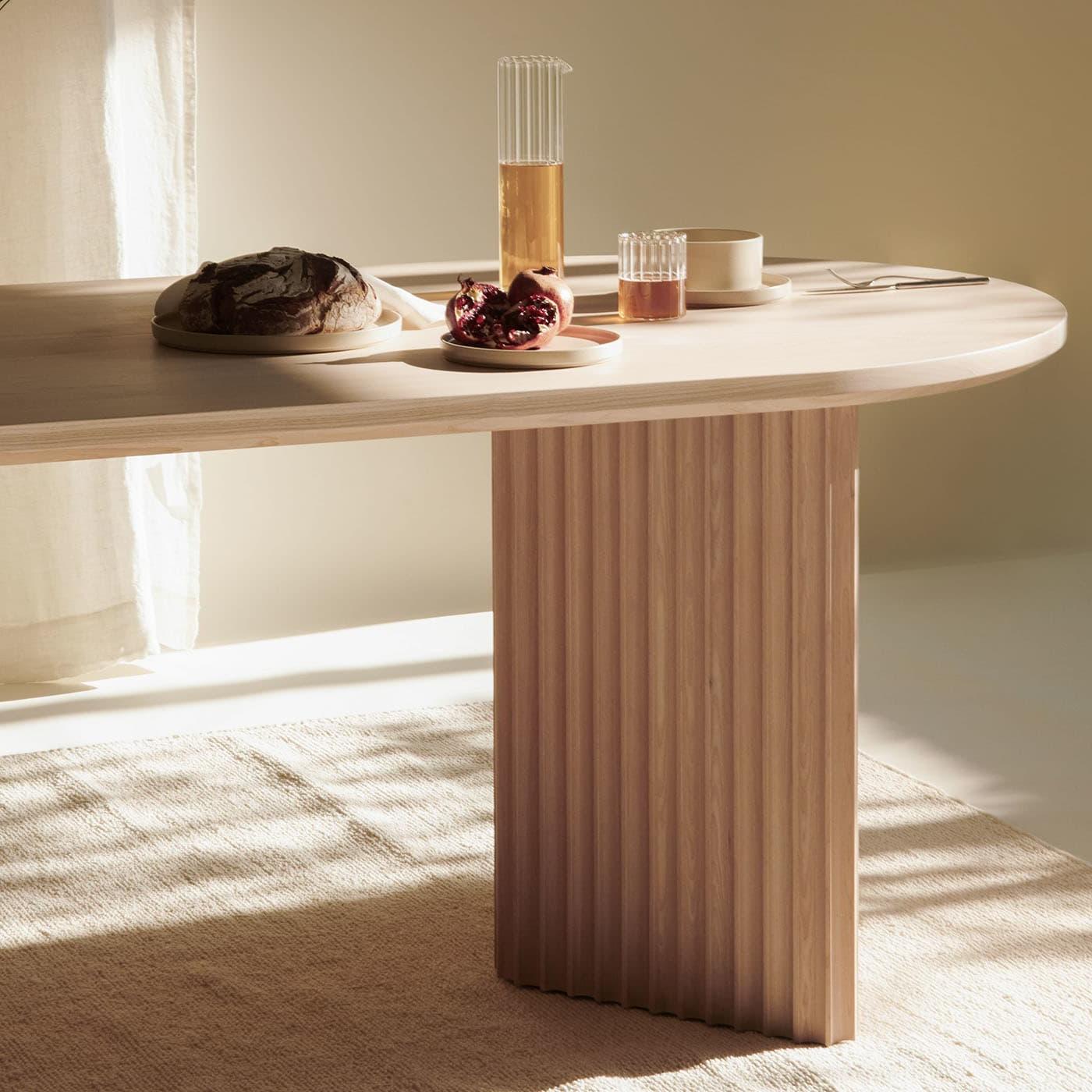 Table en frêne Basalto Naturel