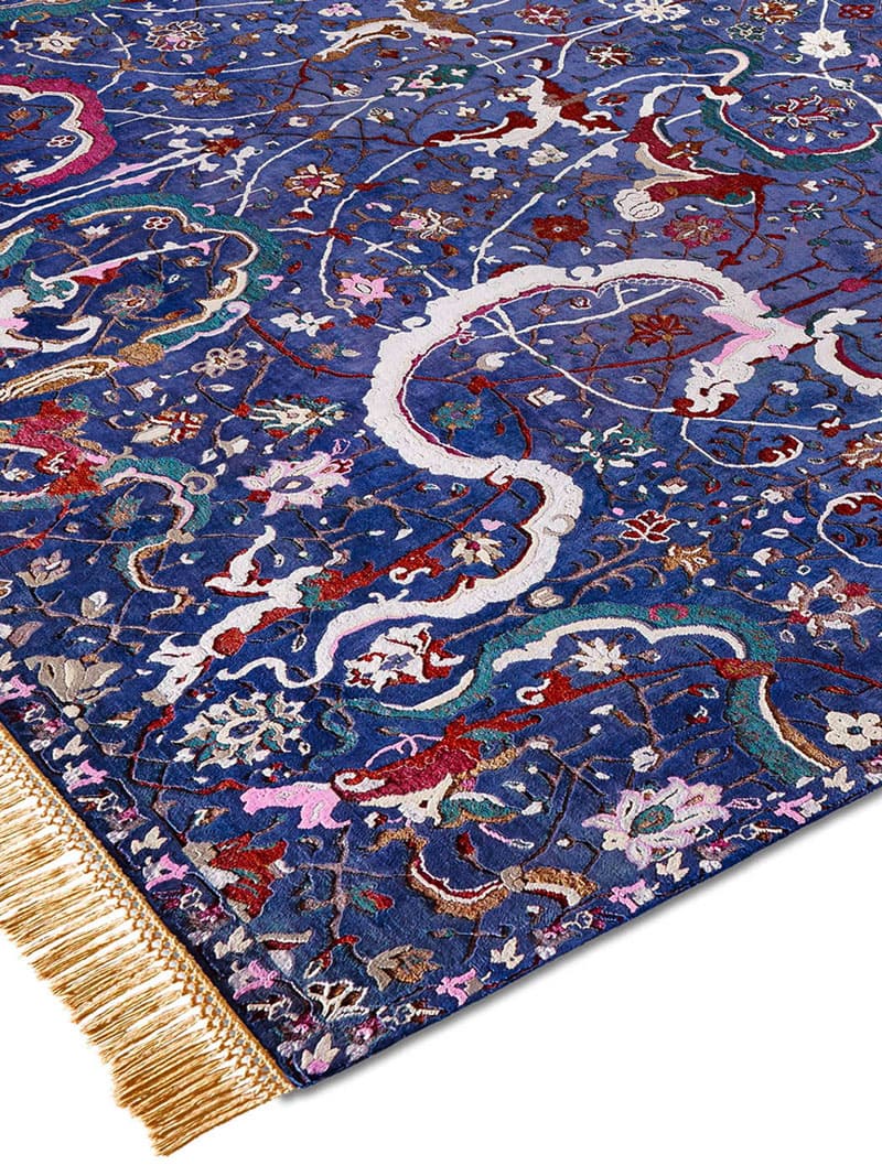 Tapis de luxe Tabriz Navy Blue