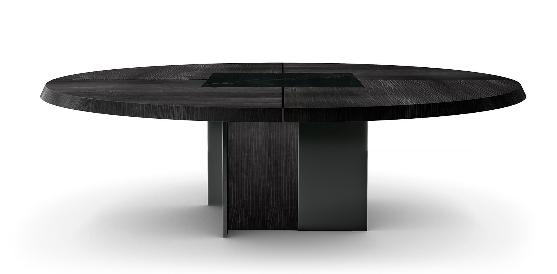Luxe zwarte vergadertafel