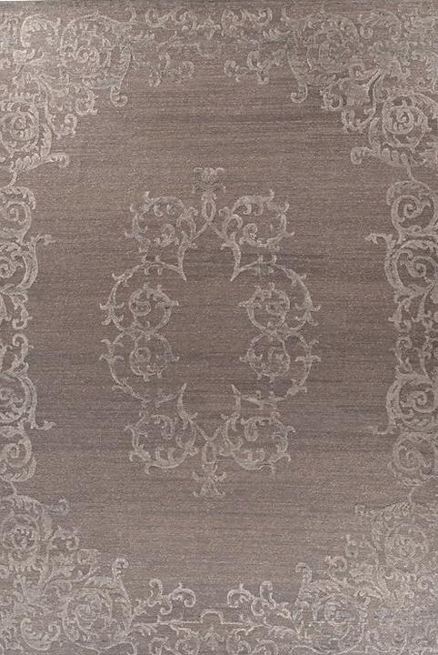 Tapis indien en soie de bambou noué à la main