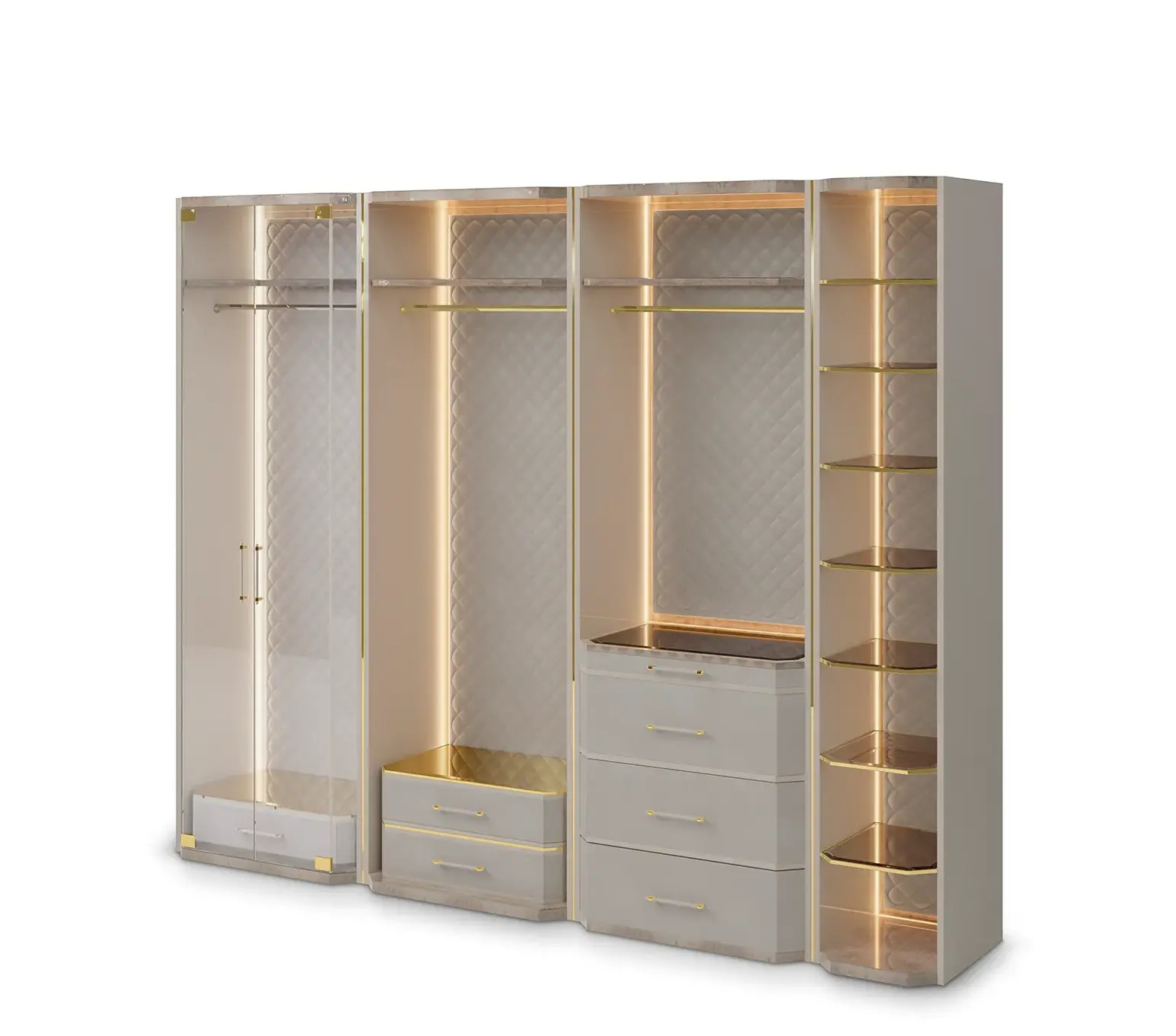 Armoire-penderie Cadence beige