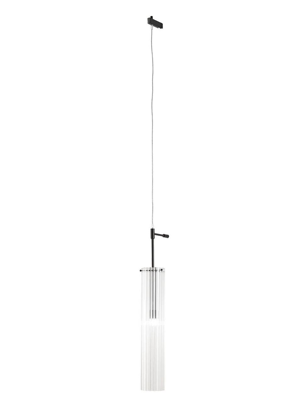 Suspension réglable avec abat-jour en verre borosilicaté