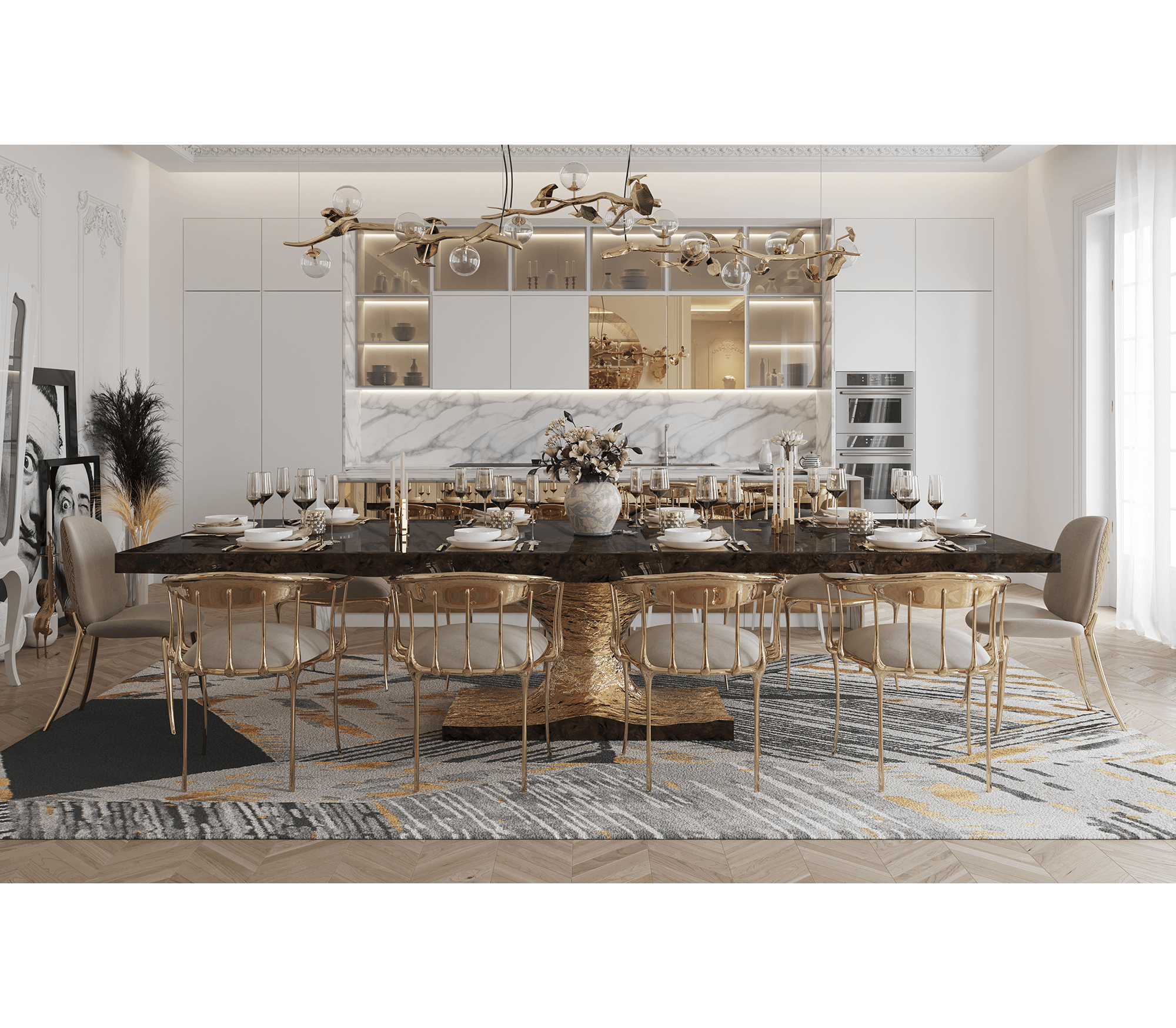 Satijnen luxe stoel