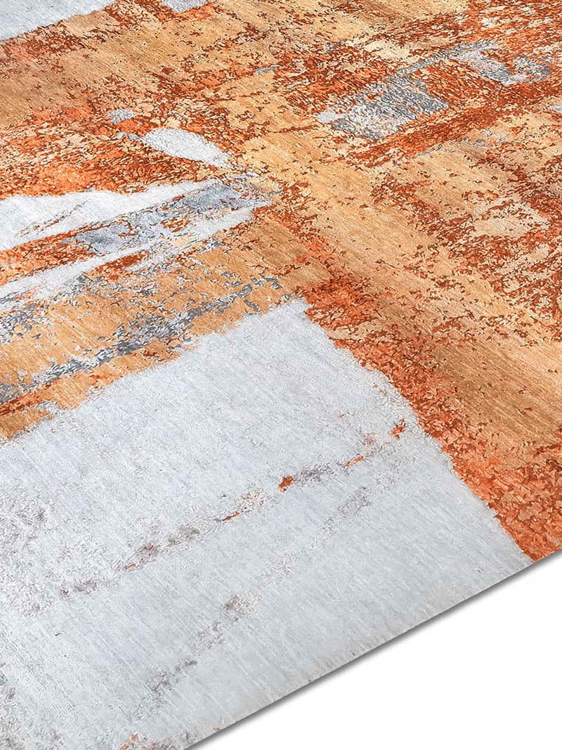 Roest handgeweven vloerkleed
