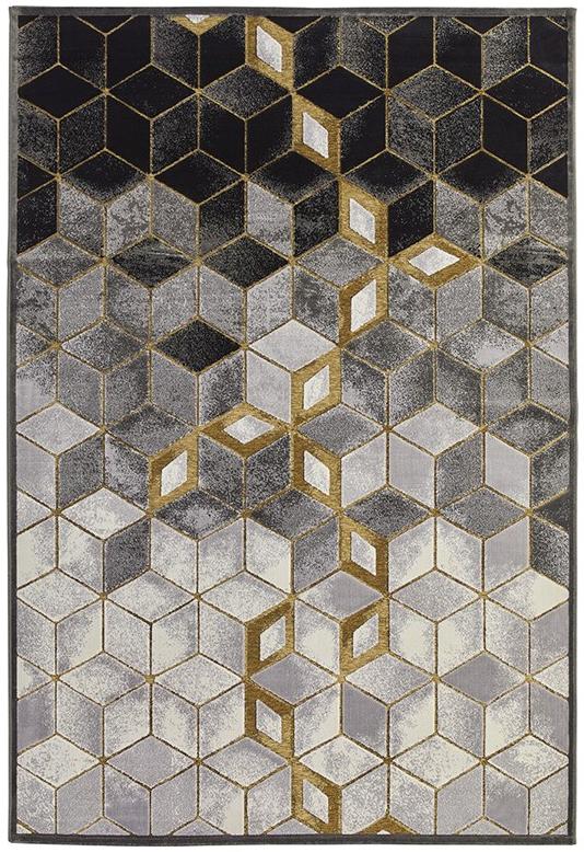 Tapis Gabriel géométrique gris | Taille: 160 × 235 cm