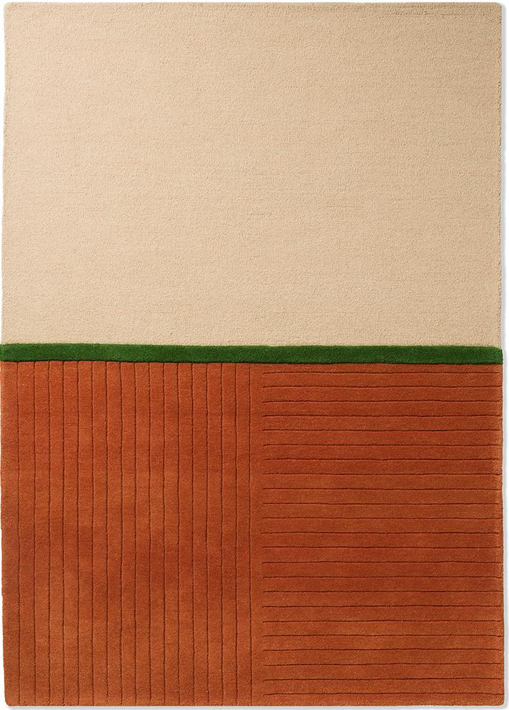 Decor Rhythm mandarijn designer handgemaakt tapijt | Maat: 200 × 280 cm