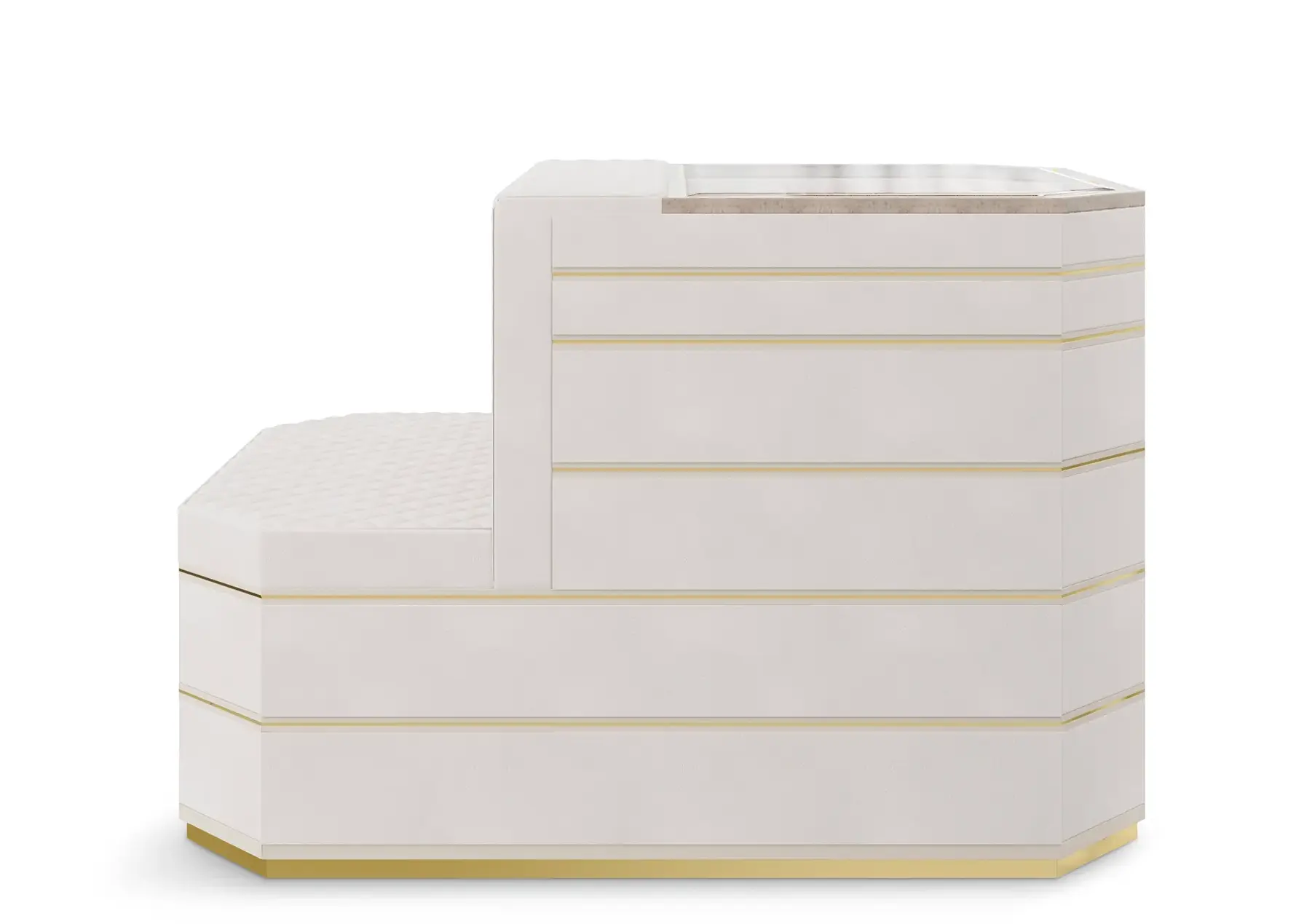 Îlot de rangement Cadence beige
