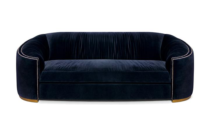Premium Comfort blauwe gebogen bank