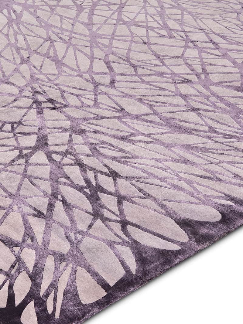 Tapis noué à la main Dresden lilas | Taille: 365 × 457 cm