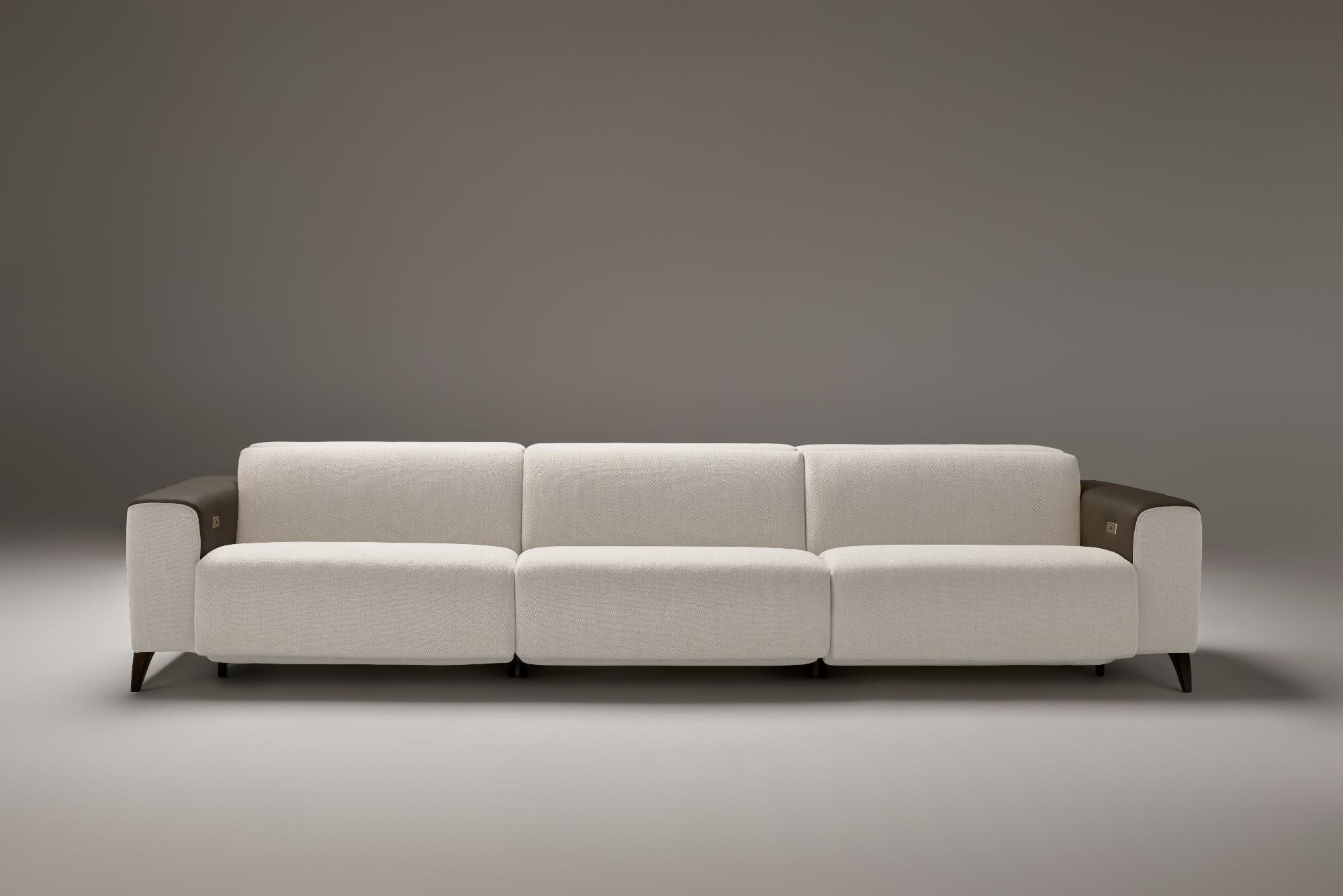 Atlanta zwart-witte 3-zits relaxbank