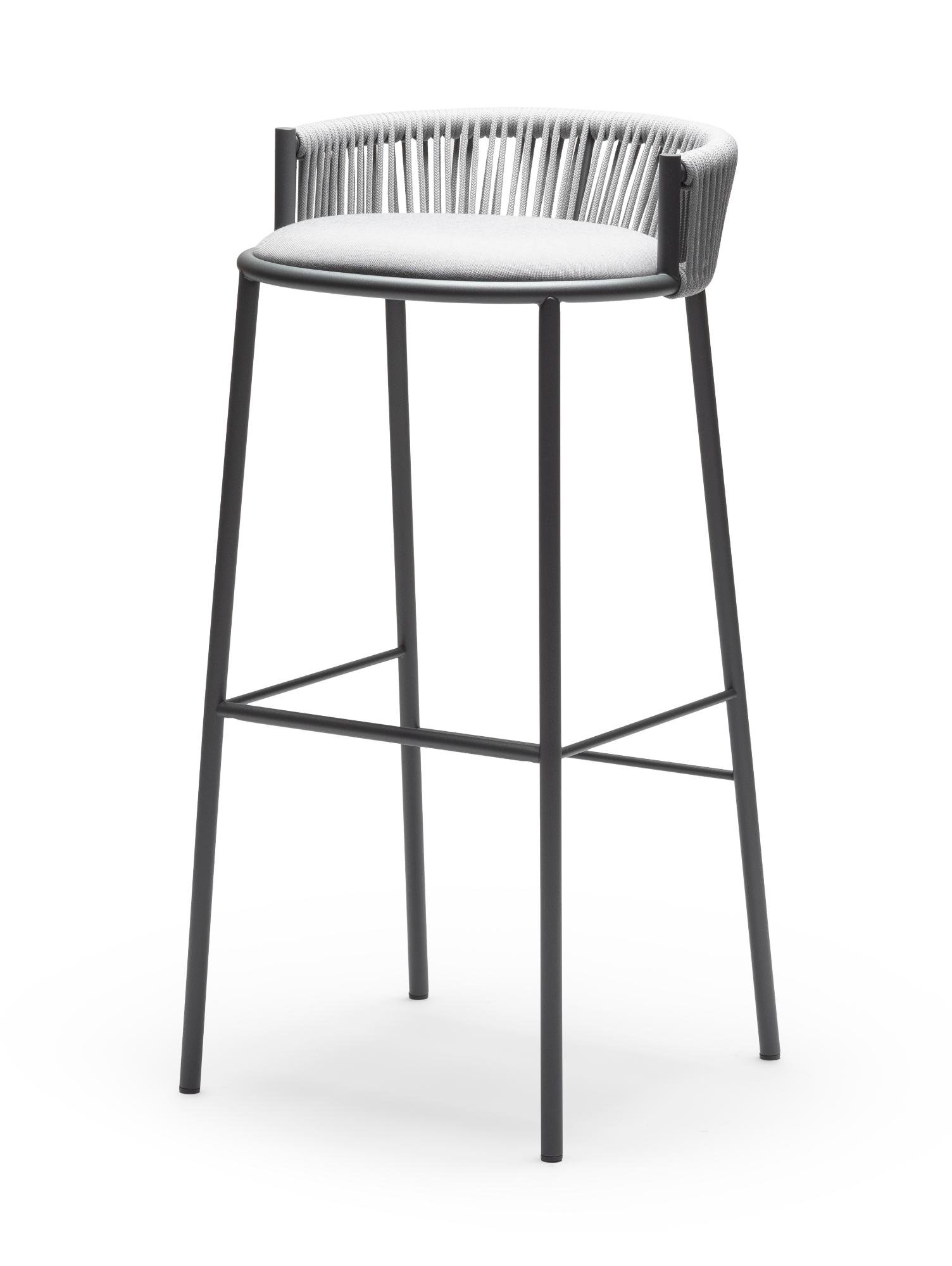 Tabouret de bar d'extérieur Millie SG-80 Gris clair