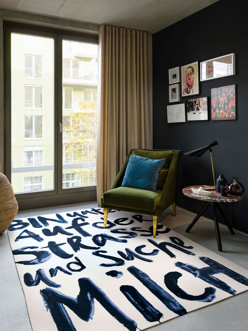 Tapis de luxe noué à la main Suche Milch