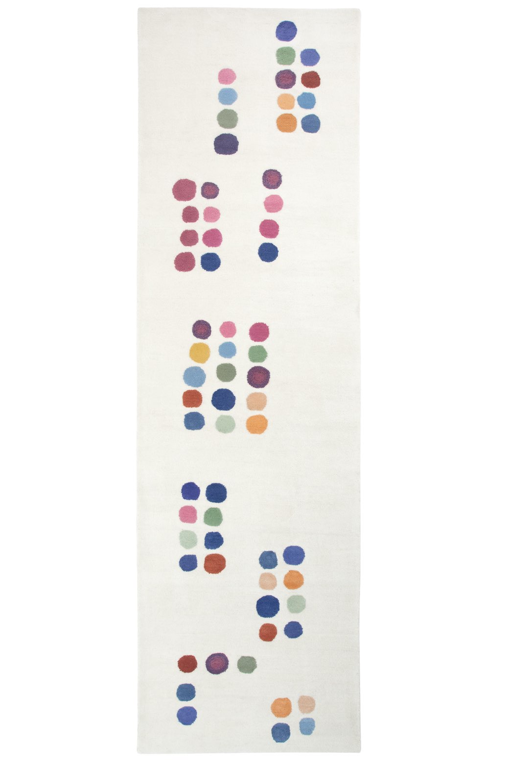 Pompon designer handgeweven vloerkleed