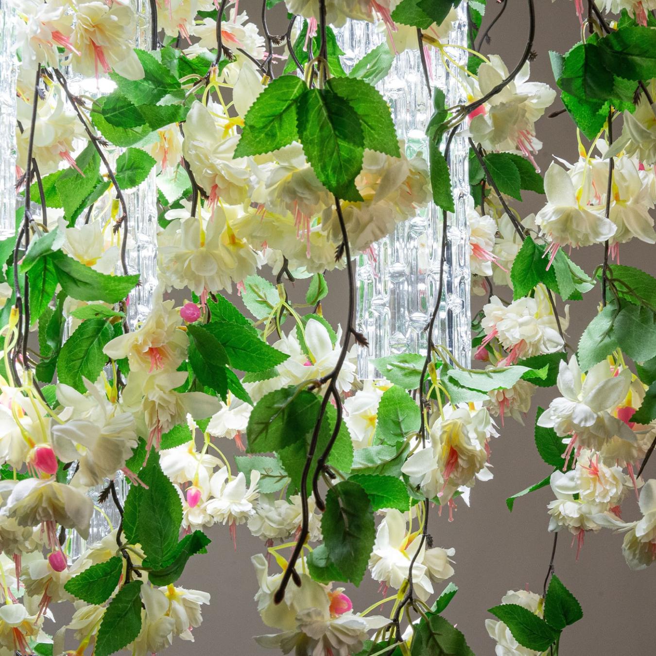 Grand lustre White Cascade