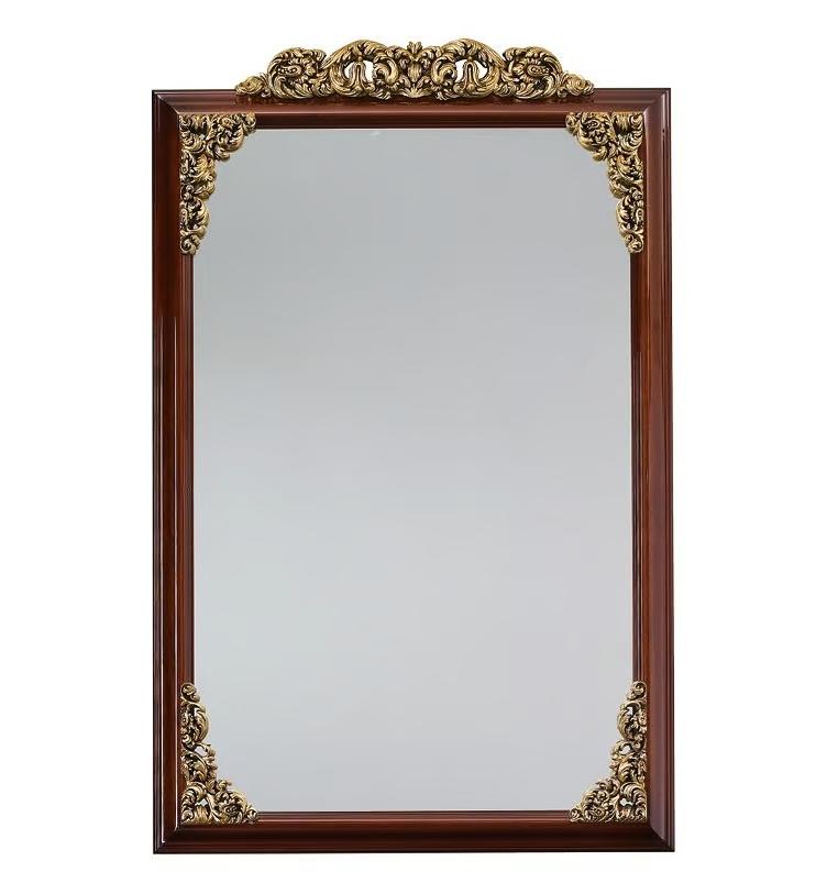 Miroir mural classique brun/or
