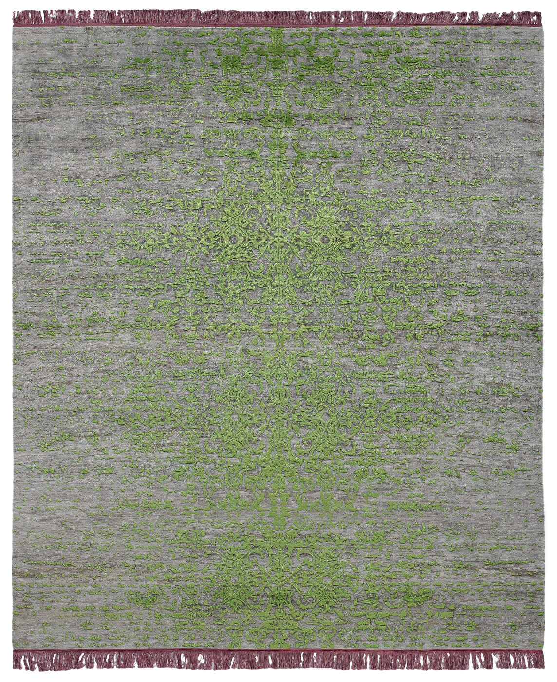 Milano Radi Stomped groen tapijt | Maat: 450 × 550 cm