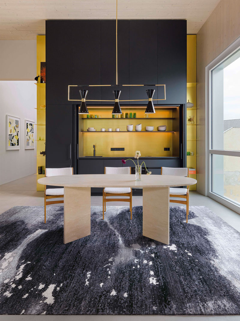 Tapis de luxe fait main Splash Galileo