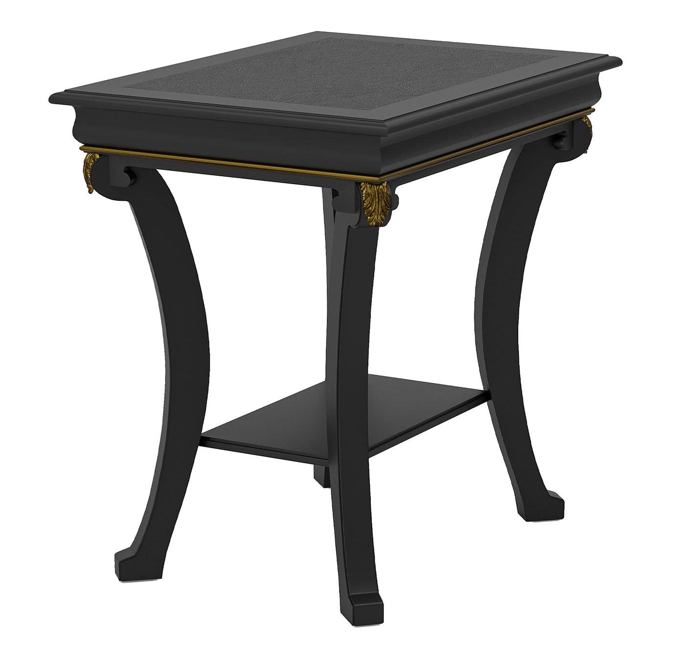 Lederen bijzettafel