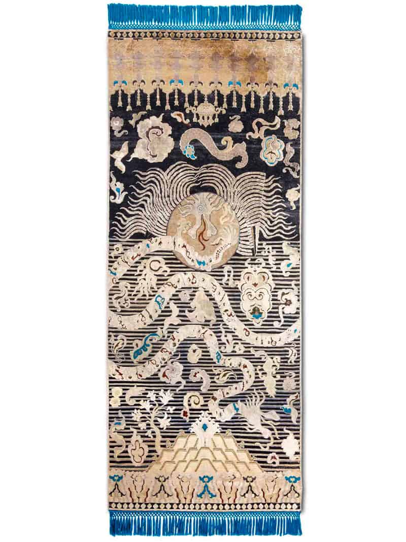 Dragon handgeknoopt tapijt | Maat: 92 × 274 cm
