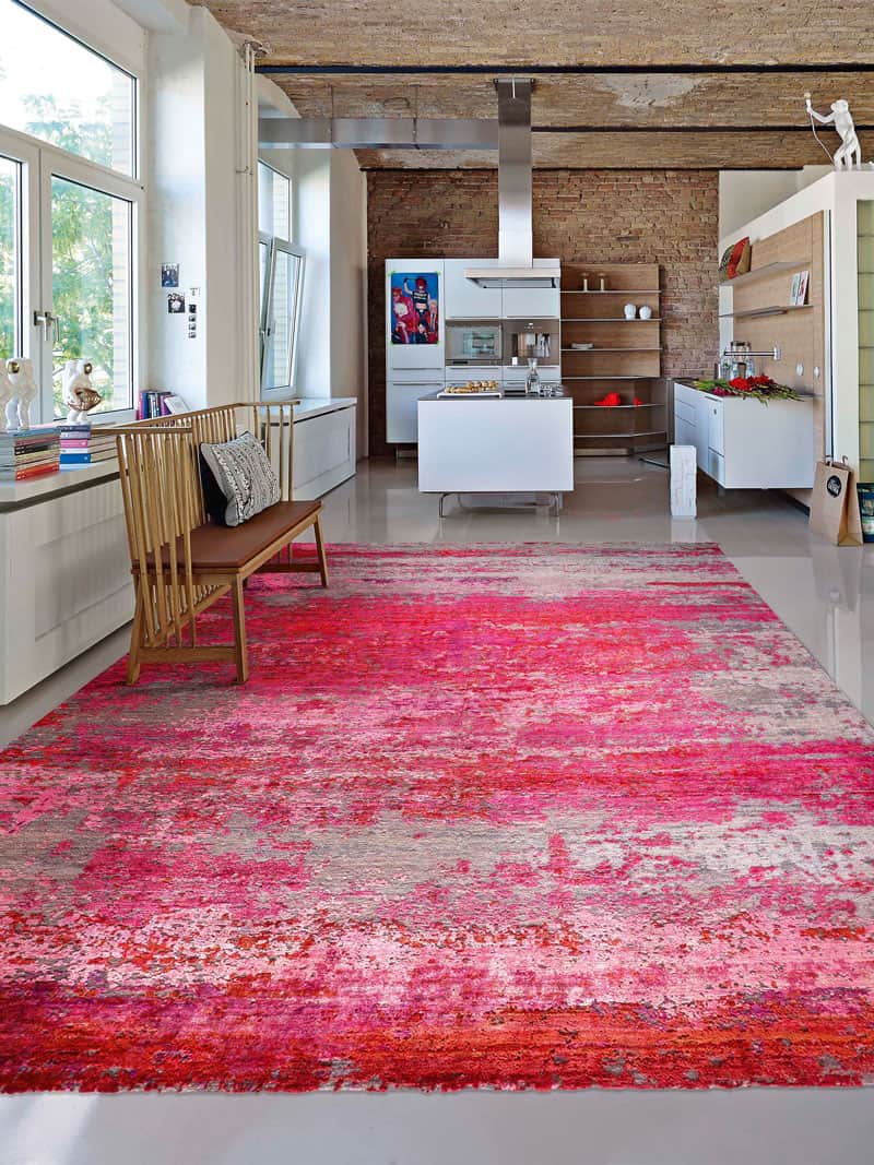 Tapis de luxe fait main Rose