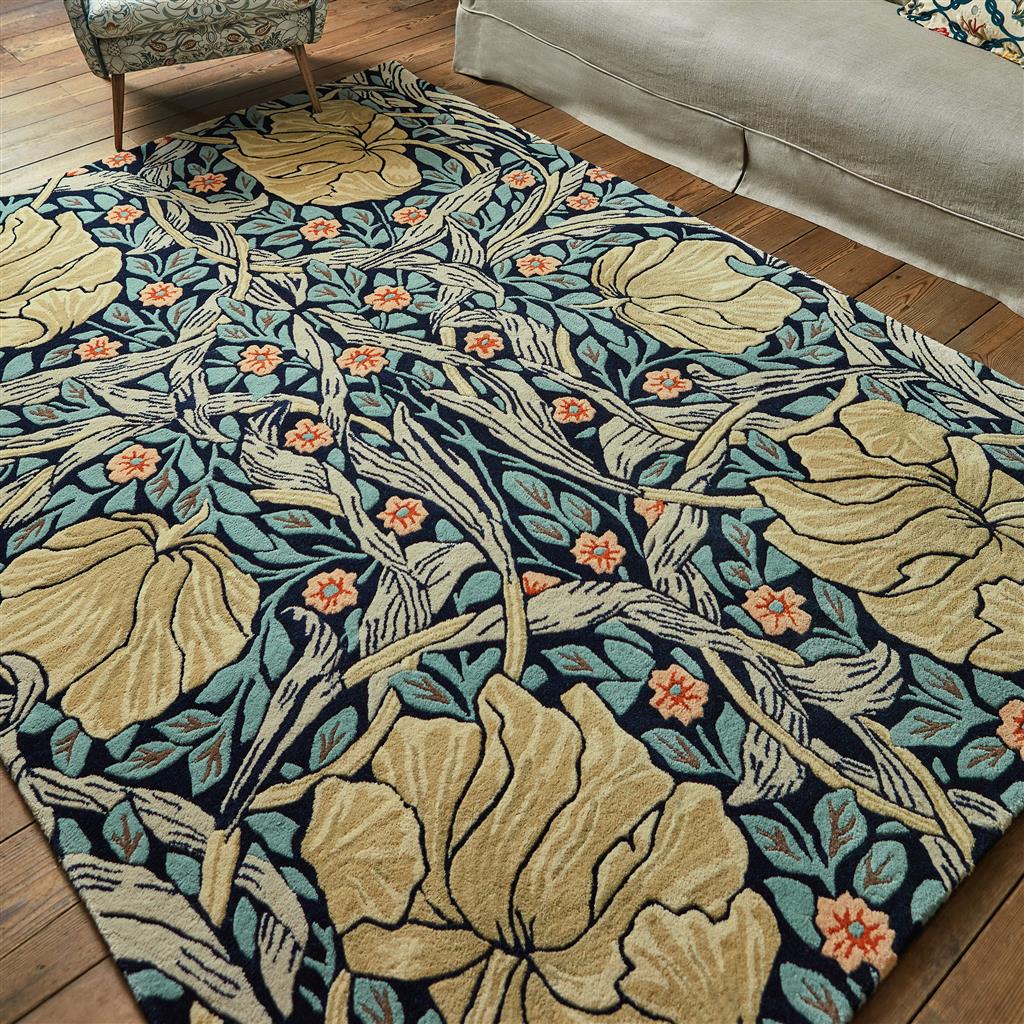 Tapis en laine Pimpernel indigo