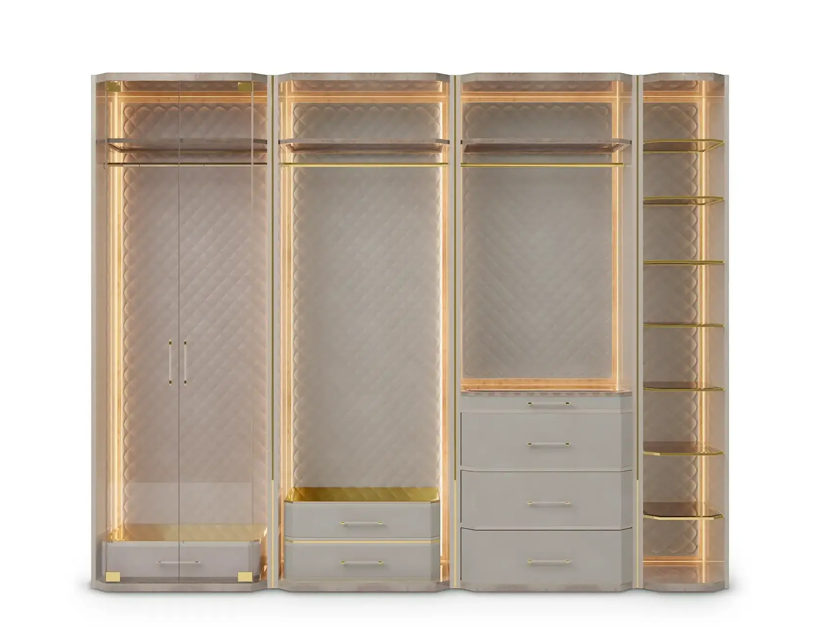 Armoire-penderie Cadence beige