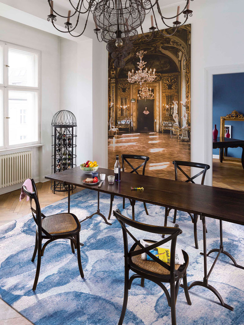 Splash Galileo handgemaakt luxe tapijt | Maat: 122 × 183 cm