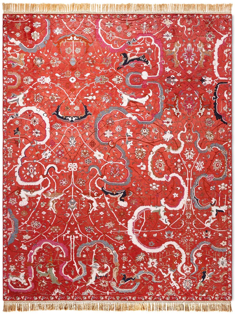 Tabriz Red luxe vloerkleed